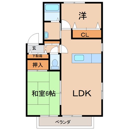 ファミールBの物件間取画像